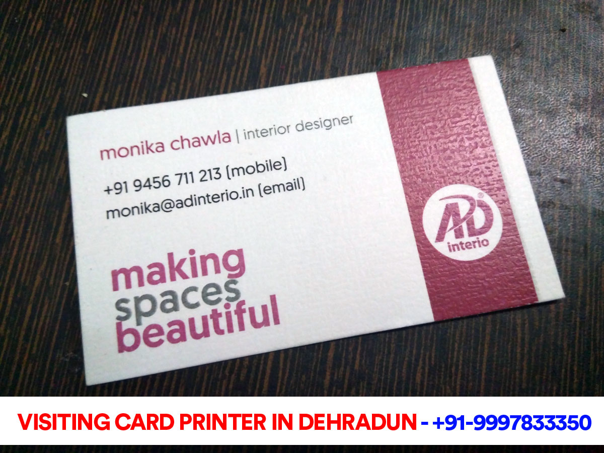 Visiting Cards for AD-Interio Dehradun