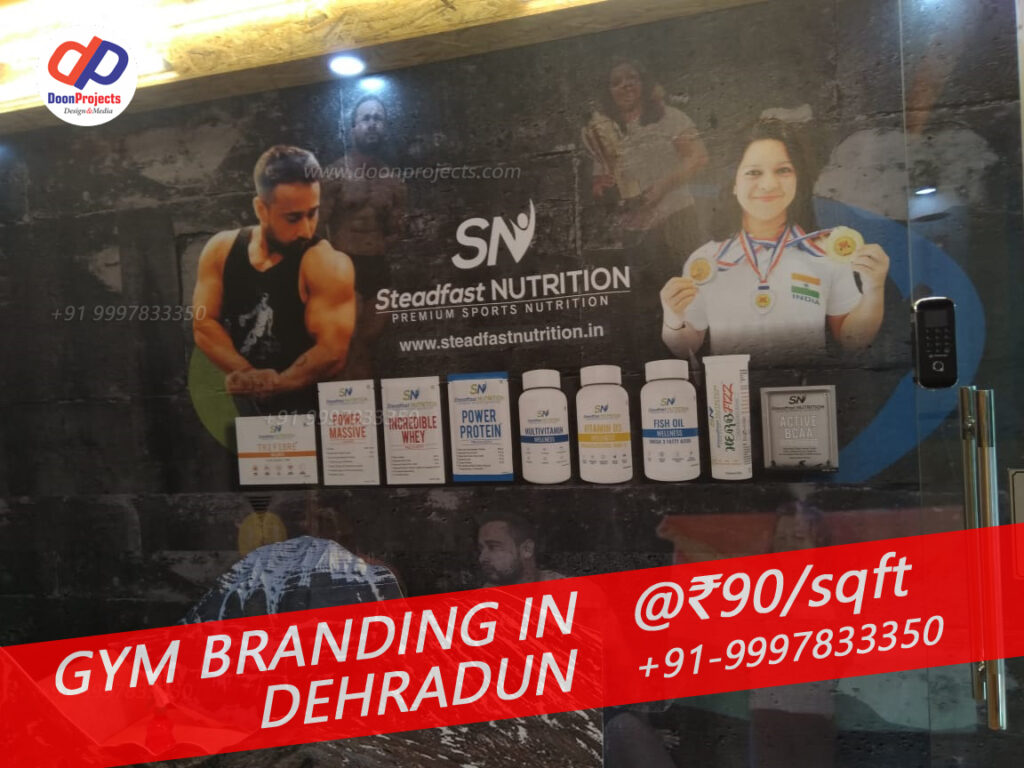 Matte Finish Sponsored Branding by SN Nutrician on Gym