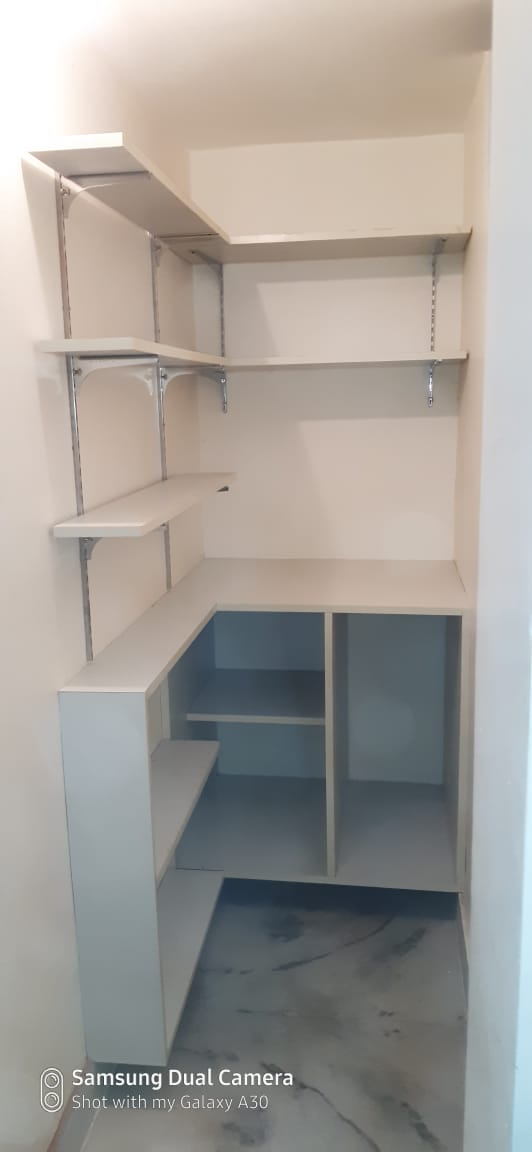 Kitchen Storage area made racks with Plyboard and Laminates @ Rs. 28,000/-