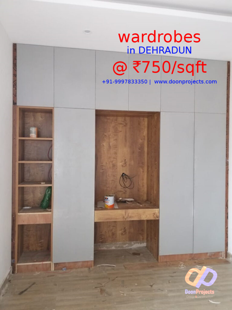 Wardrobe with Matte Finish - Structure HDHMR 18mm with .8 Laminates