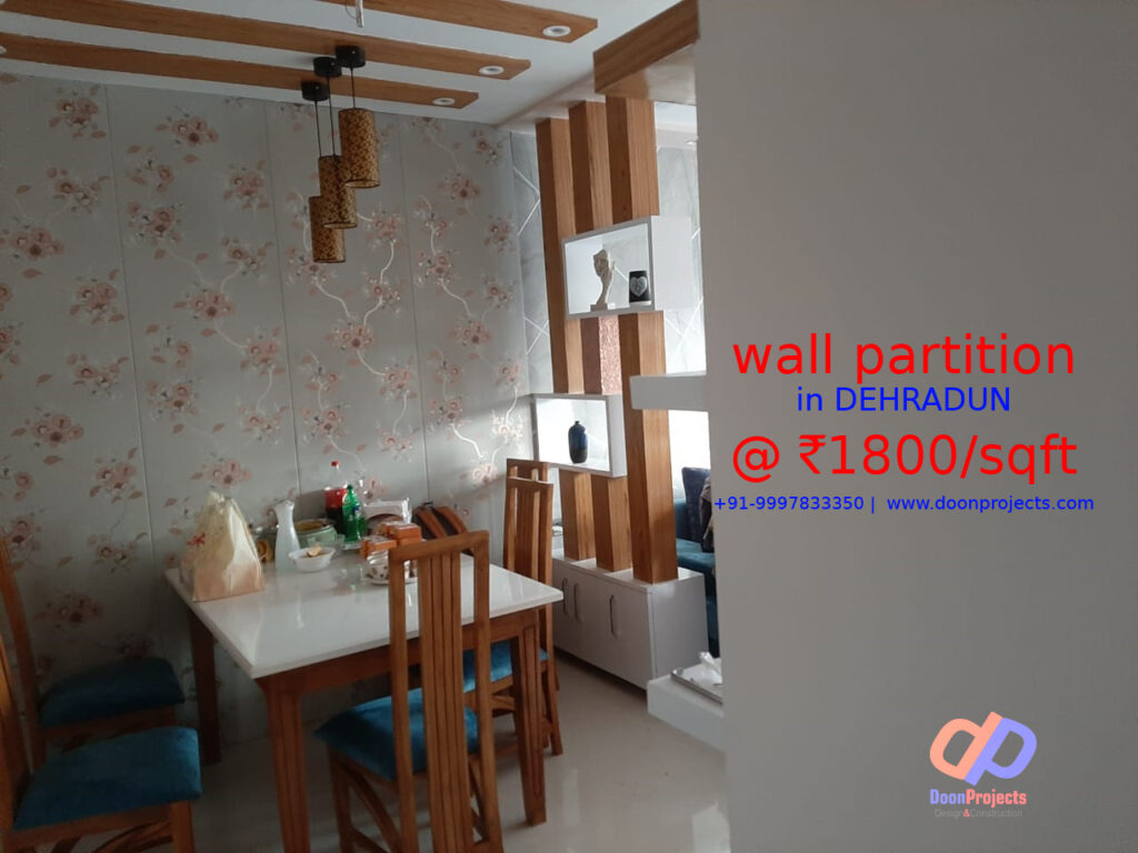 Pine Ceiling with Partition with PVC Wall Panels