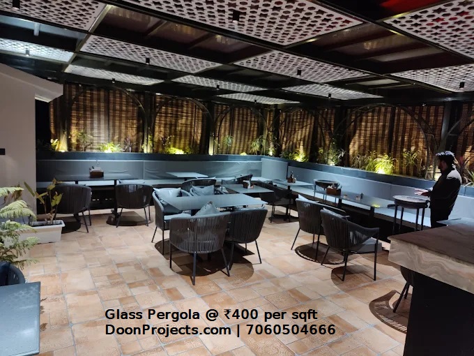 Glass Pergola Dehradun with CNC Design