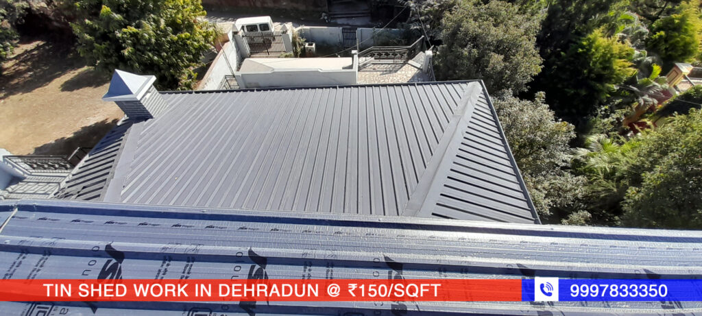 Tin Shed Completed with Gutters and Ridges at Salan Gaon, Mussoorie Road, Dehradun