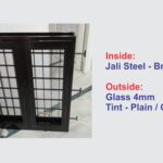 In the Prefabricated houses that we build, we use Metal Windows. In which Jali + Glass remains, a grill is placed on the glass window. It is sent to the site after finishing and red oxide. We have used 4mm plain glass in it, and also used the best quality of steel.