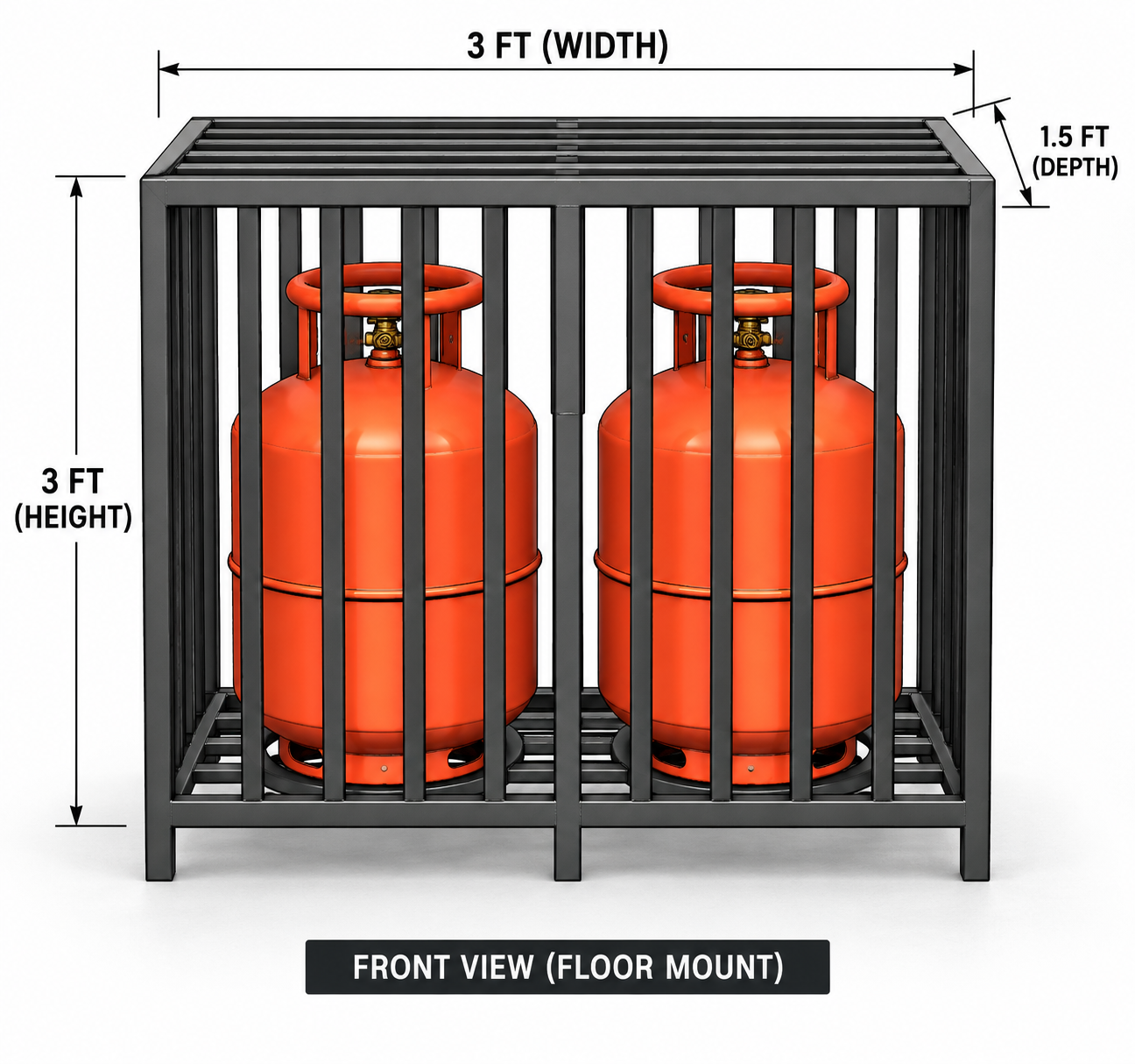 Cylinder Cage Floor n Wall Mount Options (1)